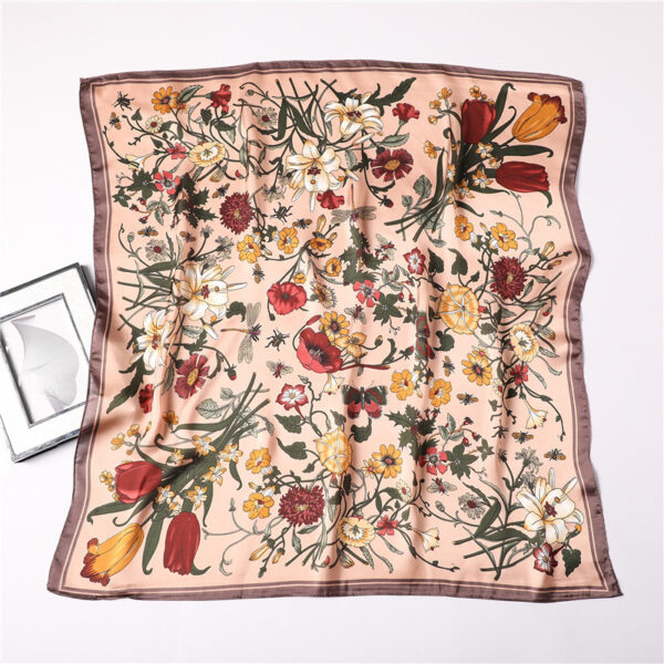 Printed Silk Scarf Female Professional Scarf Simulation Silk Scarf - Image 6