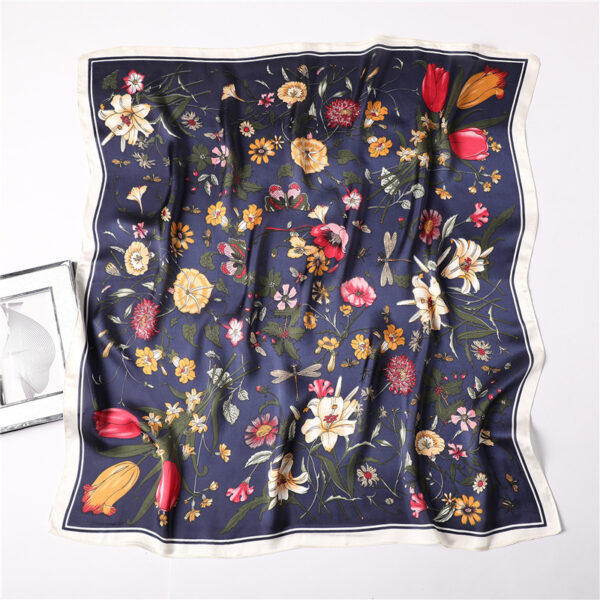 Printed Silk Scarf Female Professional Scarf Simulation Silk Scarf - Image 8