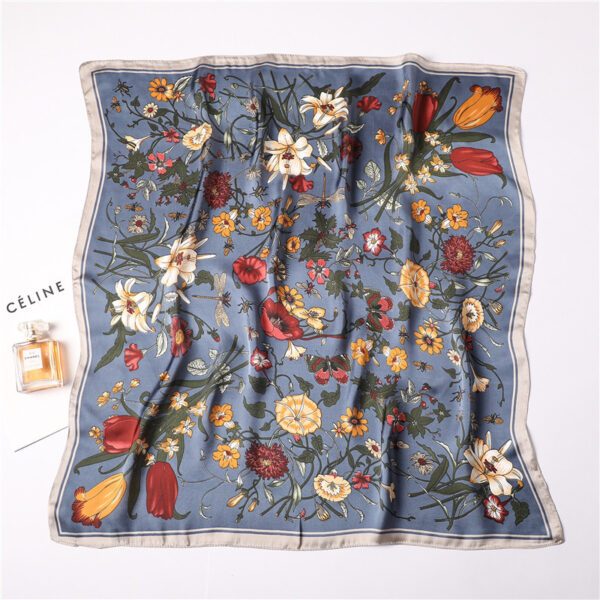 Printed Silk Scarf Female Professional Scarf Simulation Silk Scarf - Image 3