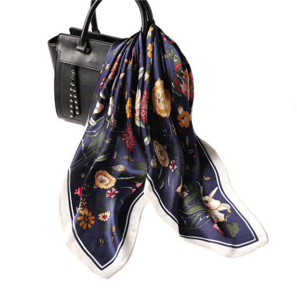 Printed Silk Scarf Female Professional Scarf Simulation Silk Scarf - Image 2