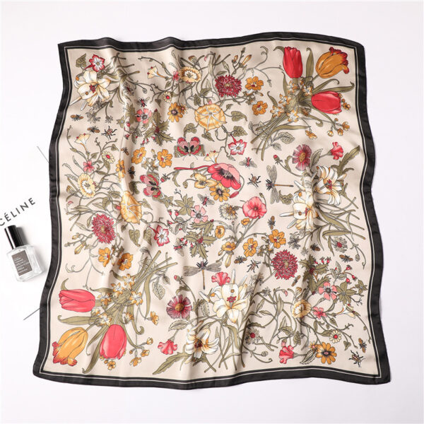 Printed Silk Scarf Female Professional Scarf Simulation Silk Scarf - Image 5