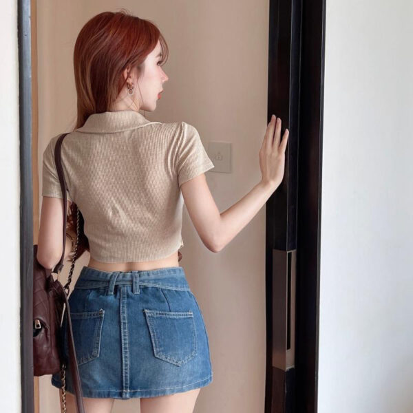 Chinese Short Sleeved T Shirt For Women - Image 3