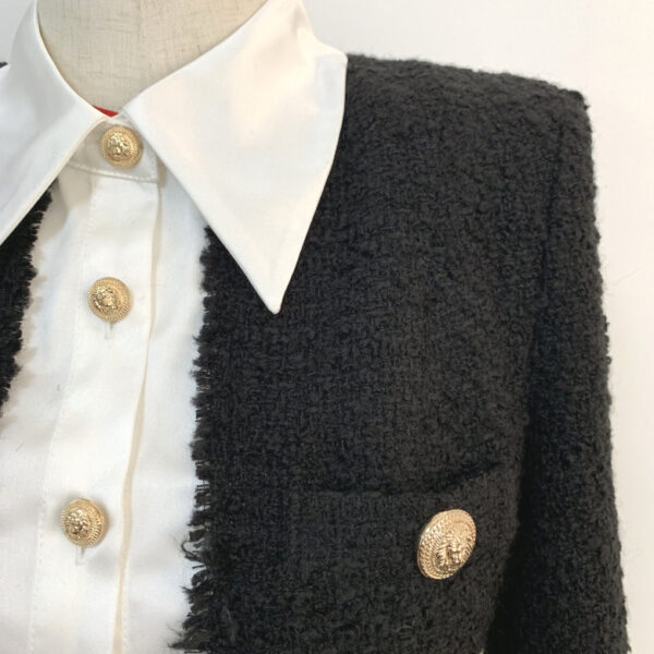 Stitching lion button shirt jacket jacket - Image 3