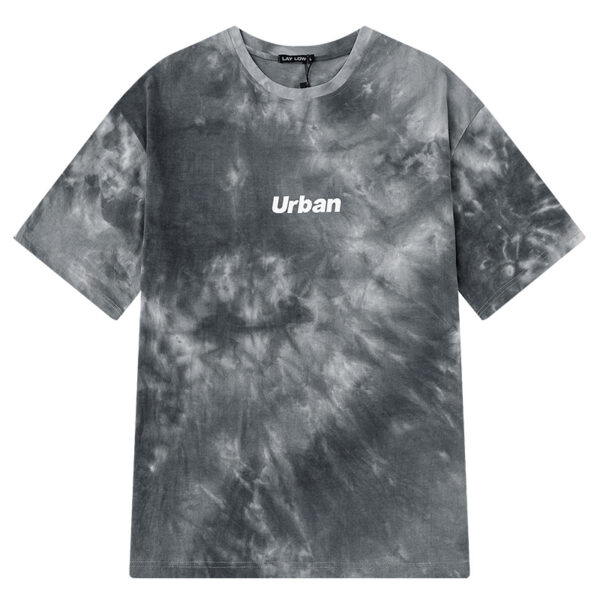 Loose Couple Oversize Gradient Tie-dye Half Sleeve T-shirt - Image 2