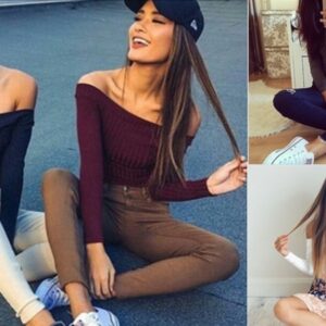 Women Off Shoulder Crop Top