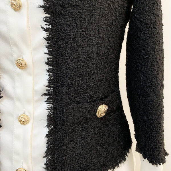 Stitching lion button shirt jacket jacket - Image 4