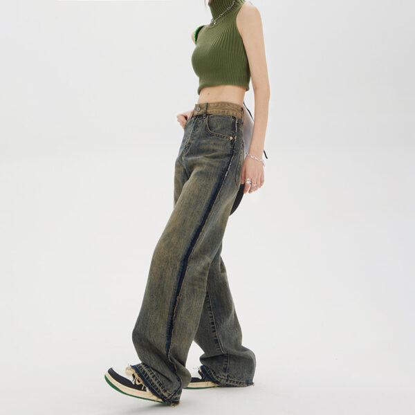 Women's High-waisted Straight Baggy Jeans - Image 4