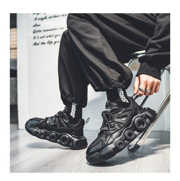 Men's Breathable Mesh Thick Sole Height Increasing Fashion All-match Casual Sneaker - Image 6