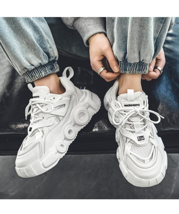 Men's Breathable Mesh Thick Sole Height Increasing Fashion All-match Casual Sneaker - Image 2
