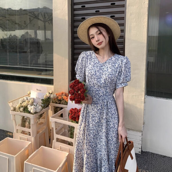 French Sweet Gentle Elegance Retro Long Dress
