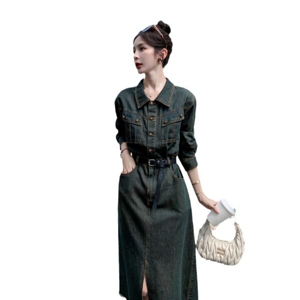 Denim Dress For Women Casual Retro - Image 5