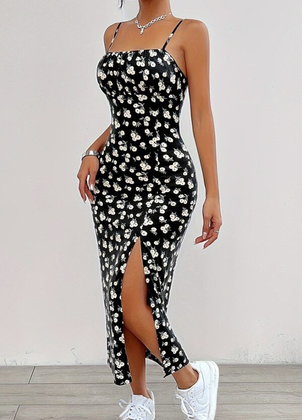 Leopard Print Sheath Long Dress - Image 3