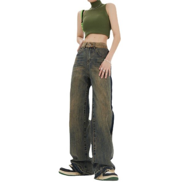 Women's High-waisted Straight Baggy Jeans - Image 5