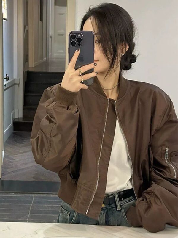 Short Baseball Jacket For Women In Spring And Autumn - Image 4