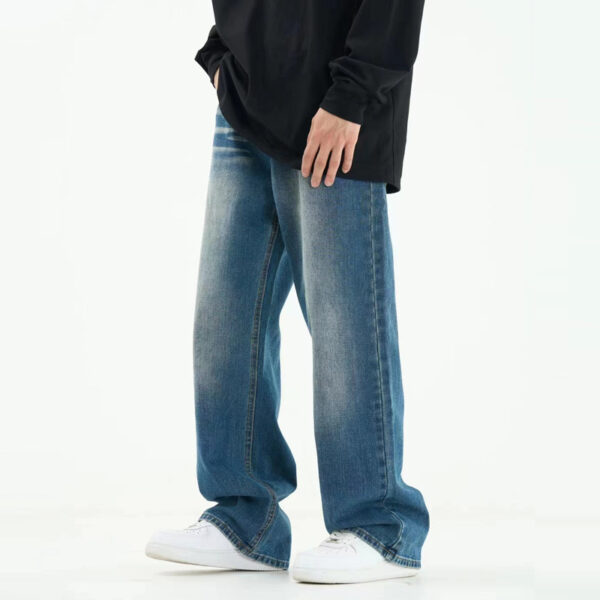 Loose Oversize Straight Washed Jeans - Image 2