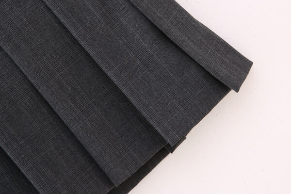 Low Waist Mini Plaid Casual Wide Pleated Culottes Skirt - Image 5