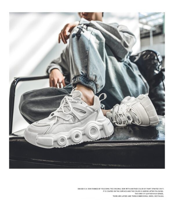 Men's Breathable Mesh Thick Sole Height Increasing Fashion All-match Casual Sneaker - Image 4