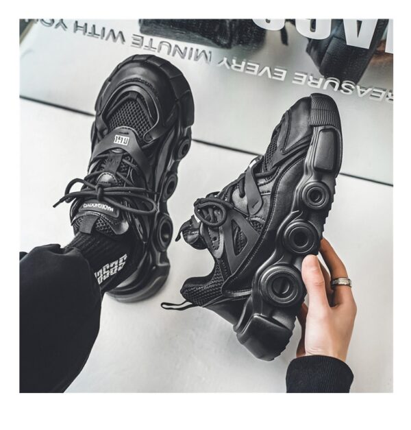 Men's Breathable Mesh Thick Sole Height Increasing Fashion All-match Casual Sneaker - Image 5