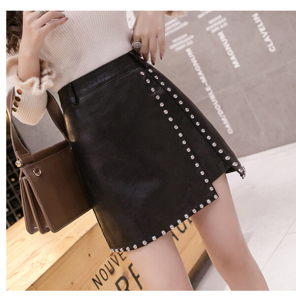 Sexy Women's Mini Skirt With Beaded Irregular Skirt - Image 2