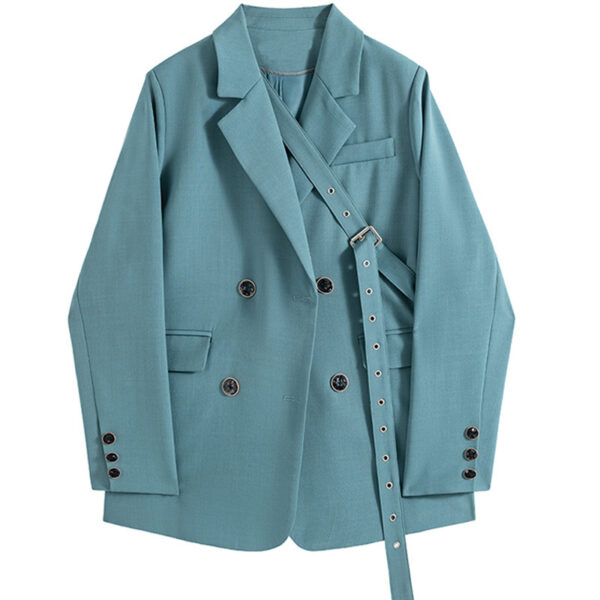 Design Niche Laced Blue Blazer Women - Image 6