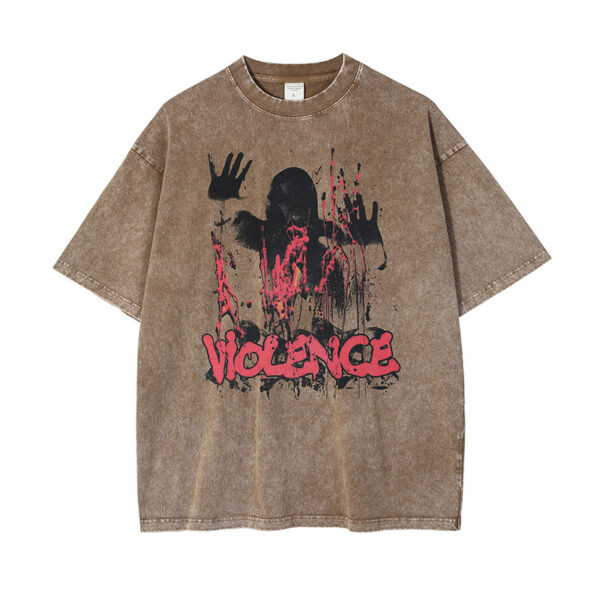 TeeBatik Wash Distressed Print Short Sleeve TShirt - Image 2