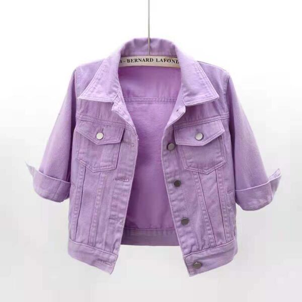 Spring And Summer Korean-style Mid-sleeve Denim Coat - Image 2