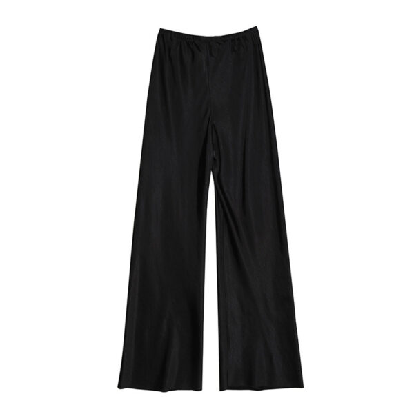 Korean Style Simple Satin Wide-leg Straight Pants - Image 5