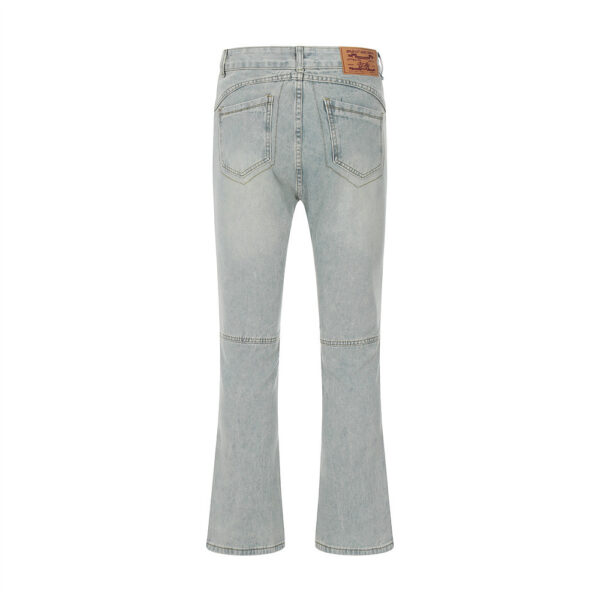 Topstitching Flared Jeans Men's Polished White - Image 6