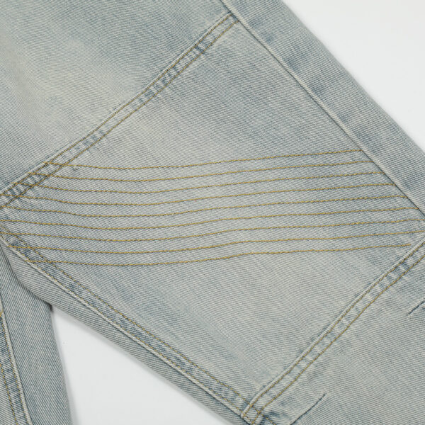 Topstitching Flared Jeans Men's Polished White - Image 9