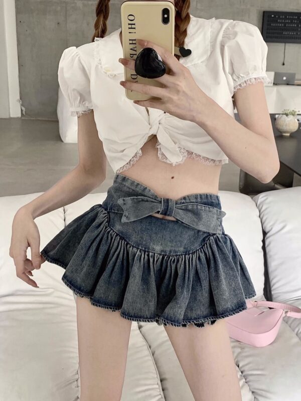 Butterfly Denim Skirt For Women - Image 7