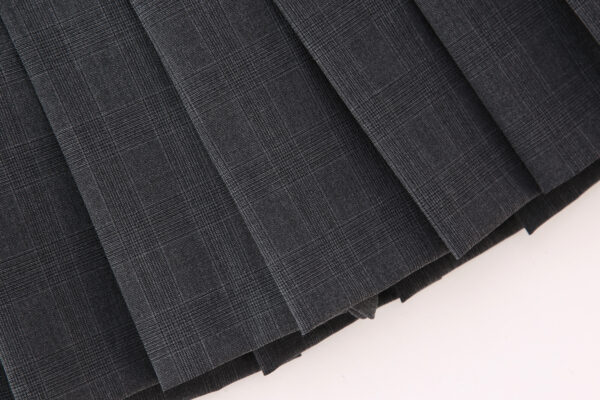Low Waist Mini Plaid Casual Wide Pleated Culottes Skirt - Image 2