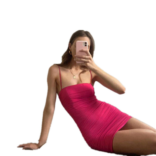 New Hot Sell A-Line Mini Skirt Sling Dress - Image 3