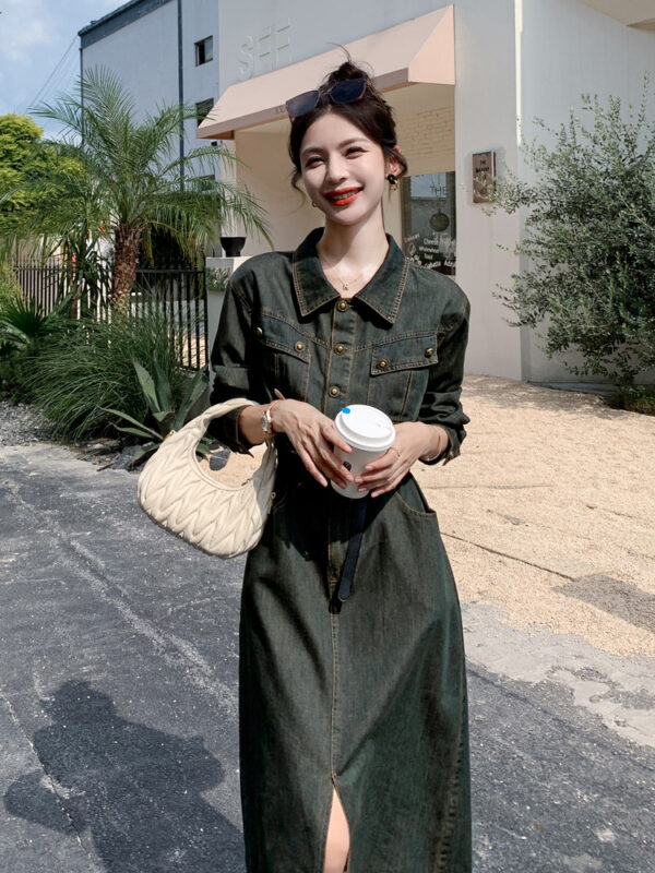 Denim Dress For Women Casual Retro - Image 6