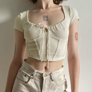 Short Exposed Navel Short-sleeved T-shirt For Women