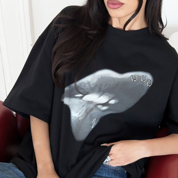 Fashion Tide Brand Women's Clothing Washed Lip Printings - Image 3