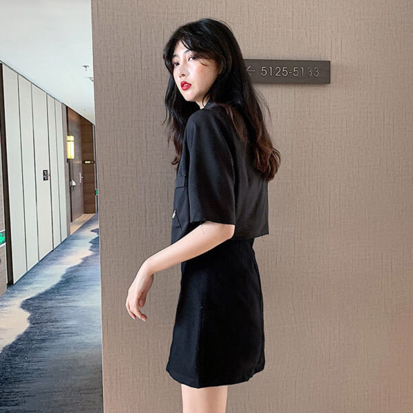 Summer Korean Style High Waist Thin Western Style Small Tailored Suit Top Women's Coat - Image 3