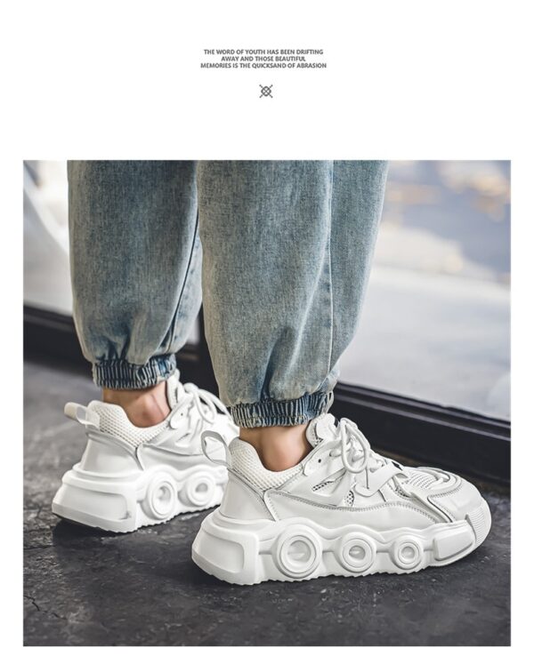 Men's Breathable Mesh Thick Sole Height Increasing Fashion All-match Casual Sneaker - Image 7