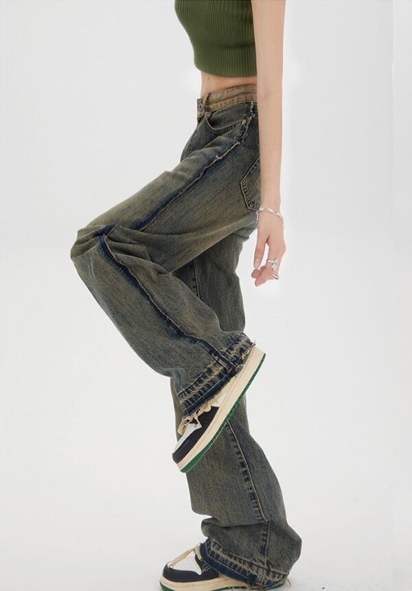 Women's High-waisted Straight Baggy Jeans - Image 3