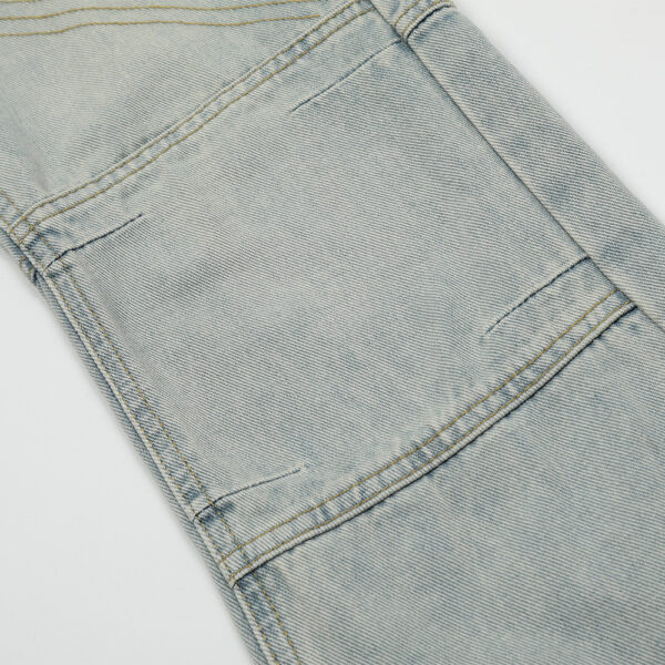 Topstitching Flared Jeans Men's Polished White - Image 7