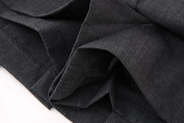 Low Waist Mini Plaid Casual Wide Pleated Culottes Skirt - Image 9