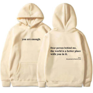 Fleece-lined Plain Letter Print Pocket Drawstring Print Hoodie