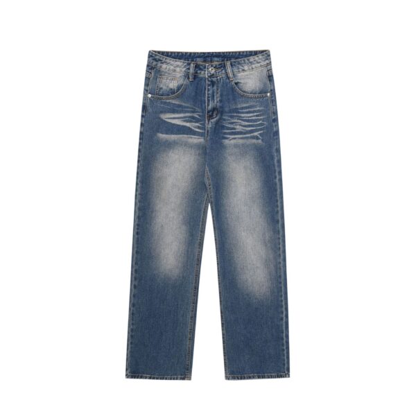 Loose Oversize Straight Washed Jeans - Image 3