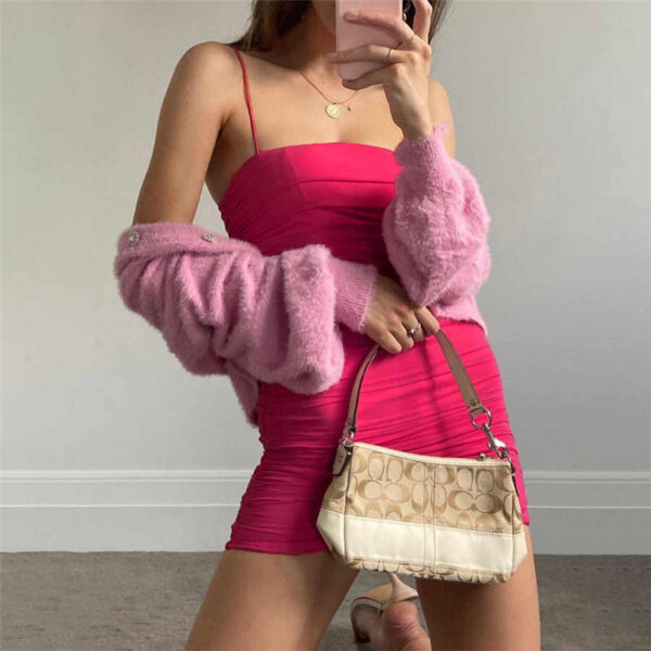 New Hot Sell A-Line Mini Skirt Sling Dress - Image 5