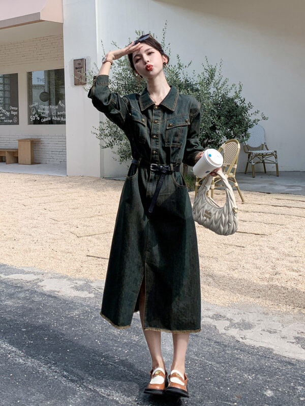 Denim Dress For Women Casual Retro - Image 7