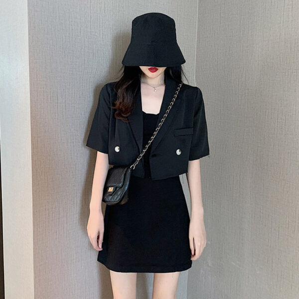 Summer Korean Style High Waist Thin Western Style Small Tailored Suit Top Women's Coat - Image 4