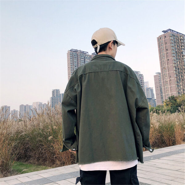 Spring New Korean Style Hong Kong Style Baggy Casual Jacket Shirt Coat - Image 2