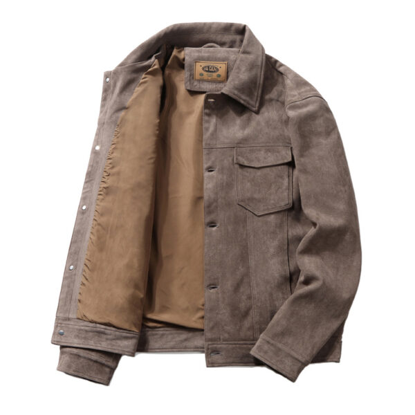 Spring Men's Thin Suede Jacket - Image 3