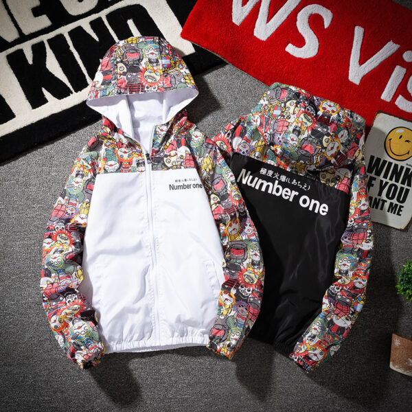 Camouflage Jacket Korean Style Splicing Coat - Image 6