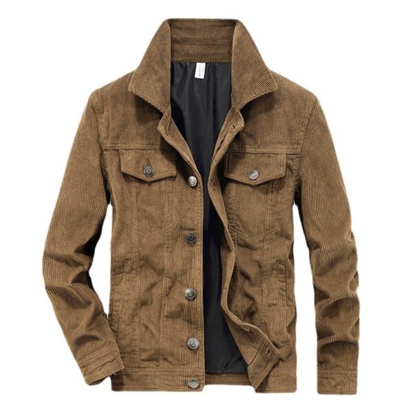 Vintage Corduroy Men's Spring And Autumn Thin Jacket - Image 3