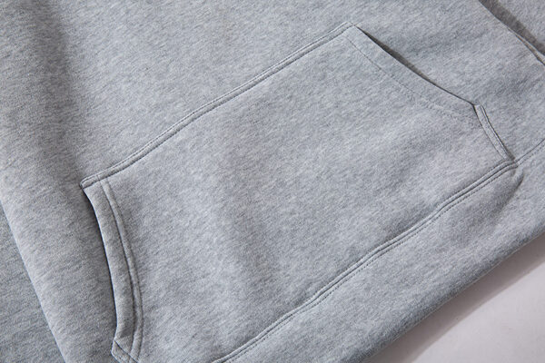 Fleece-lined Plain Letter Print Pocket Drawstring Print Hoodie - Image 7